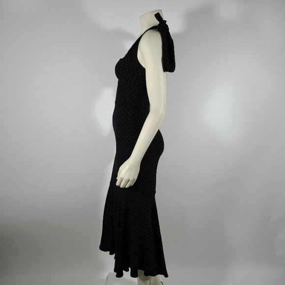 ALEXIS Black White Dot Pauldine Dress - Picture 4 of 5